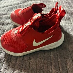 Nike Toddlers Red and White Sneakers Size 6